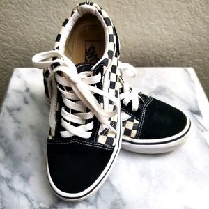 Vans Old Skool Checkerboard Vans Classic Size 3 Black_White